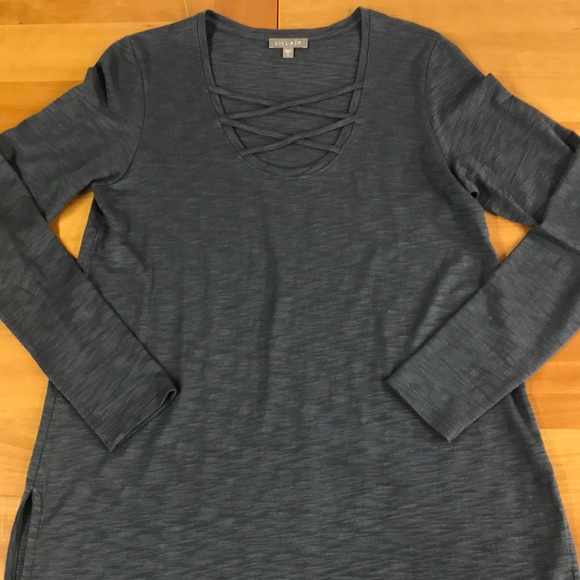 LILLA P gray tunic top small - Picture 7 of 7